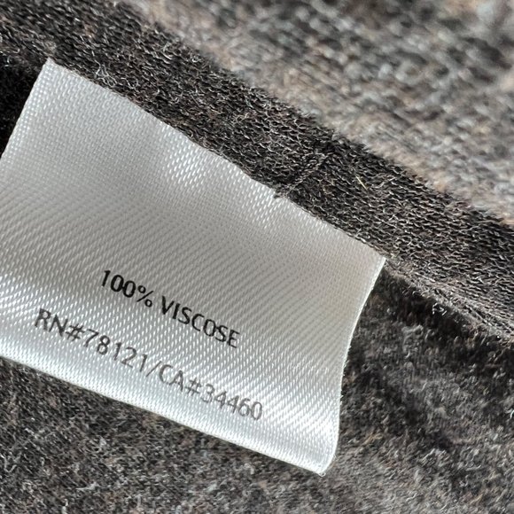 Eileen Fisher Cardigan Womens Large Brown Open Front Viscose Knit - Picture 5 of 10